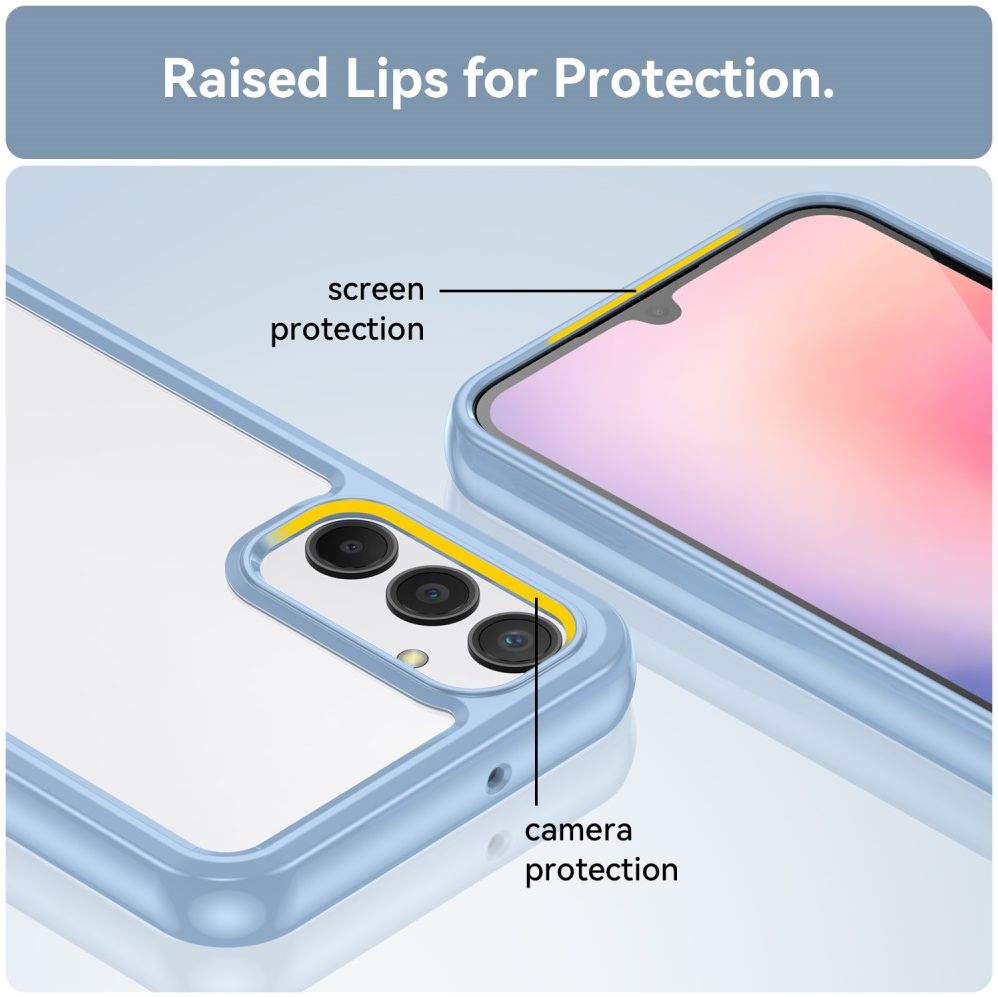 Samsung Galaxy A24 Hoesje Hybride Back Cover Blauw afbeelding 7