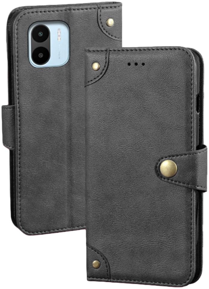 Xiaomi Redmi A1 A2 Hoesje Wallet Book Case Kunstleer Zwart afbeelding 2