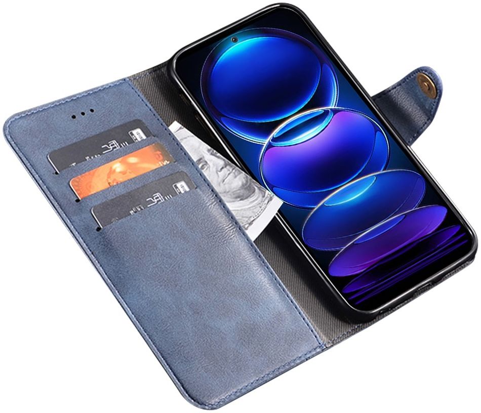 Xiaomi Redmi A1 / A2 Hoesje Wallet Book Case Kunstleer Blauw afbeelding 1