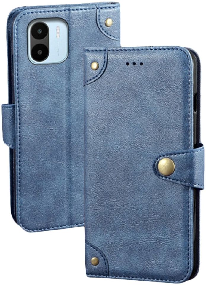 Xiaomi Redmi A1 / A2 Hoesje Wallet Book Case Kunstleer Blauw afbeelding 2