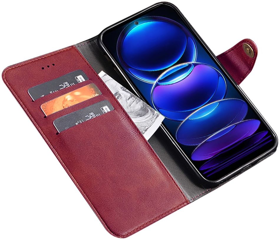 Xiaomi Redmi A1 / A2 Hoesje Wallet Book Case Kunstleer Rood afbeelding 1
