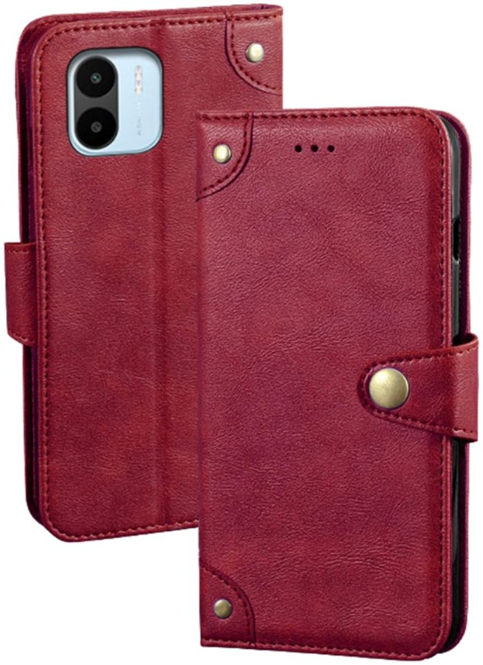 Xiaomi Redmi A1 / A2 Hoesje Wallet Book Case Kunstleer Rood afbeelding 2