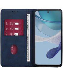 Motorola Moto G73 Hoesje Wallet Book Case Kunstleer Blauw