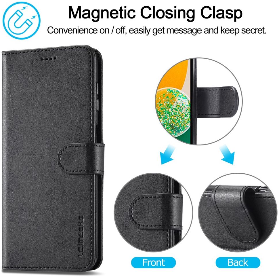 LC.IMEEKE Samsung Galaxy A24 Hoesje Portemonnee Book Case Zwart afbeelding 11