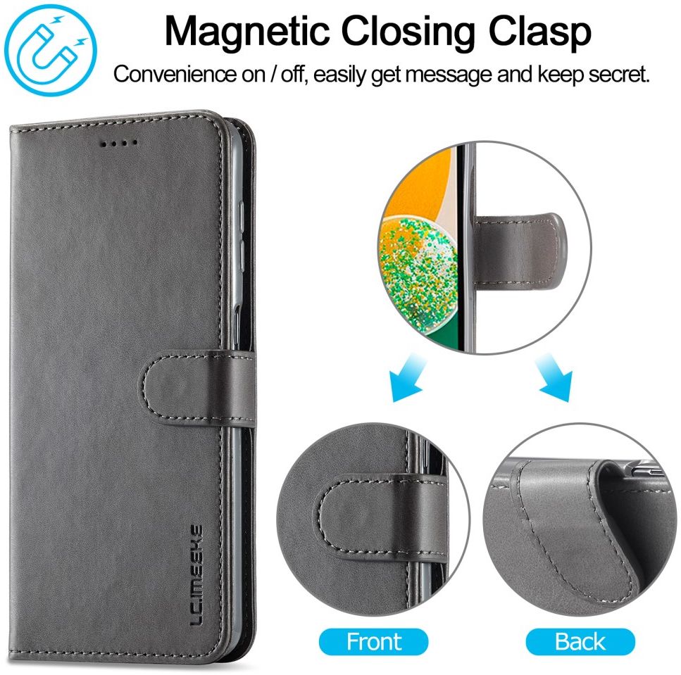 LC.IMEEKE Samsung Galaxy A24 Hoesje Portemonnee Book Case Grijs afbeelding 11