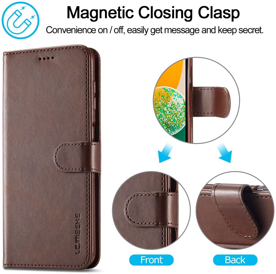 LC.IMEEKE Samsung Galaxy A24 Hoesje Portemonnee Book Case Bruin afbeelding 11