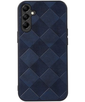 Samsung Galaxy A24 Hoesje met Kunstleer Coating Back Cover Blauw Hoesjes