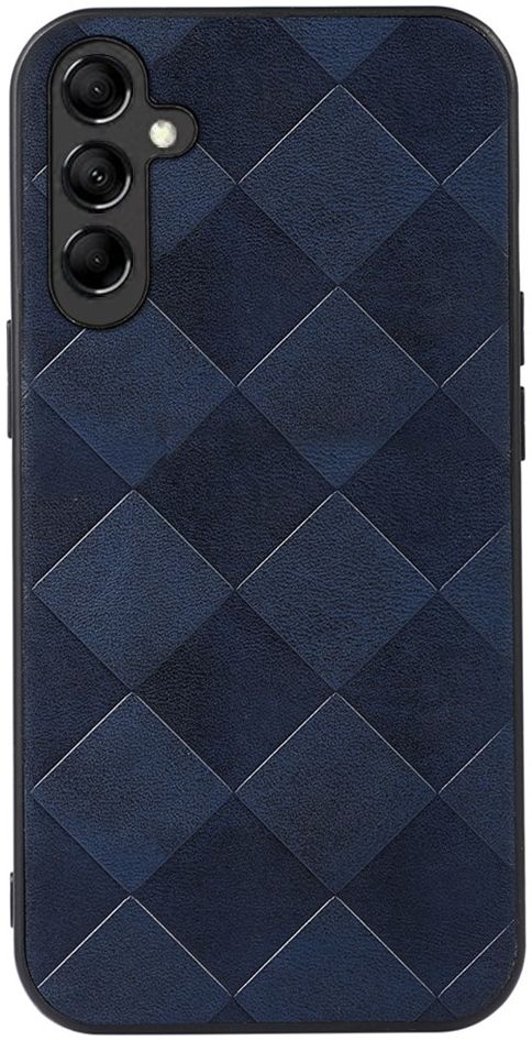 Samsung Galaxy A24 Hoesje met Kunstleer Coating Back Cover Blauw afbeelding 1