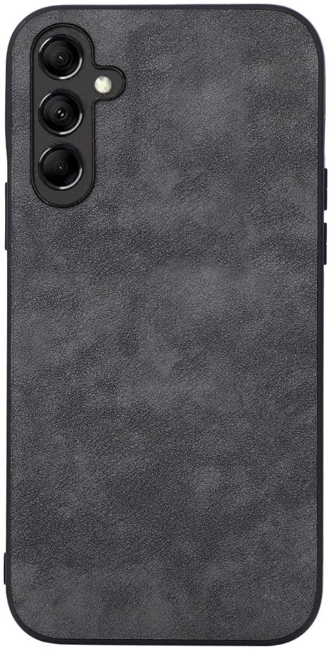 Samsung Galaxy A24 Hoesje met Kunstleer Coating Back Cover Grijs afbeelding 1