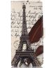 Google Pixel 7a Hoesje Portemonnee Book Case Eiffeltoren Print
