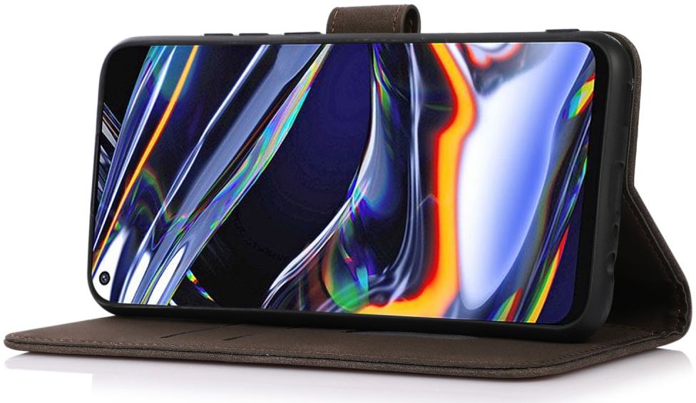 KHAZNEH Google Pixel 7a Hoesje Retro Wallet Book Case Bruin afbeelding 3
