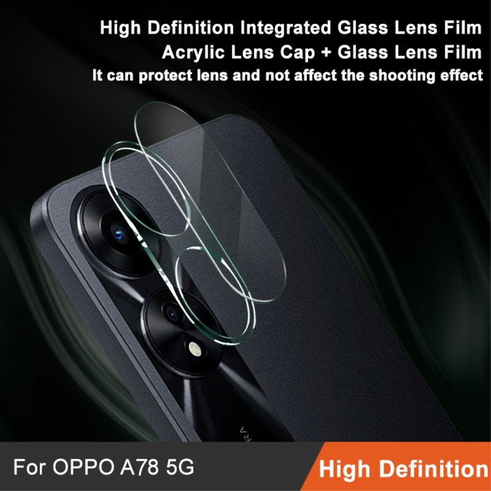 Imak Oppo A58 5G / A78 5G Camera Lens Protector + Lens Cap Clear afbeelding 2