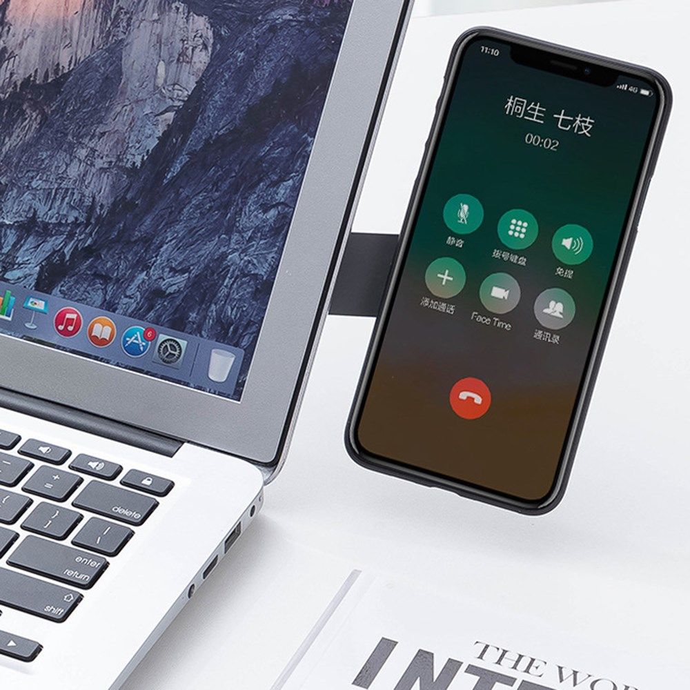 Universele Magnetische Telefoonhouder Laptop/MacBook/Monitor Zwart afbeelding 3