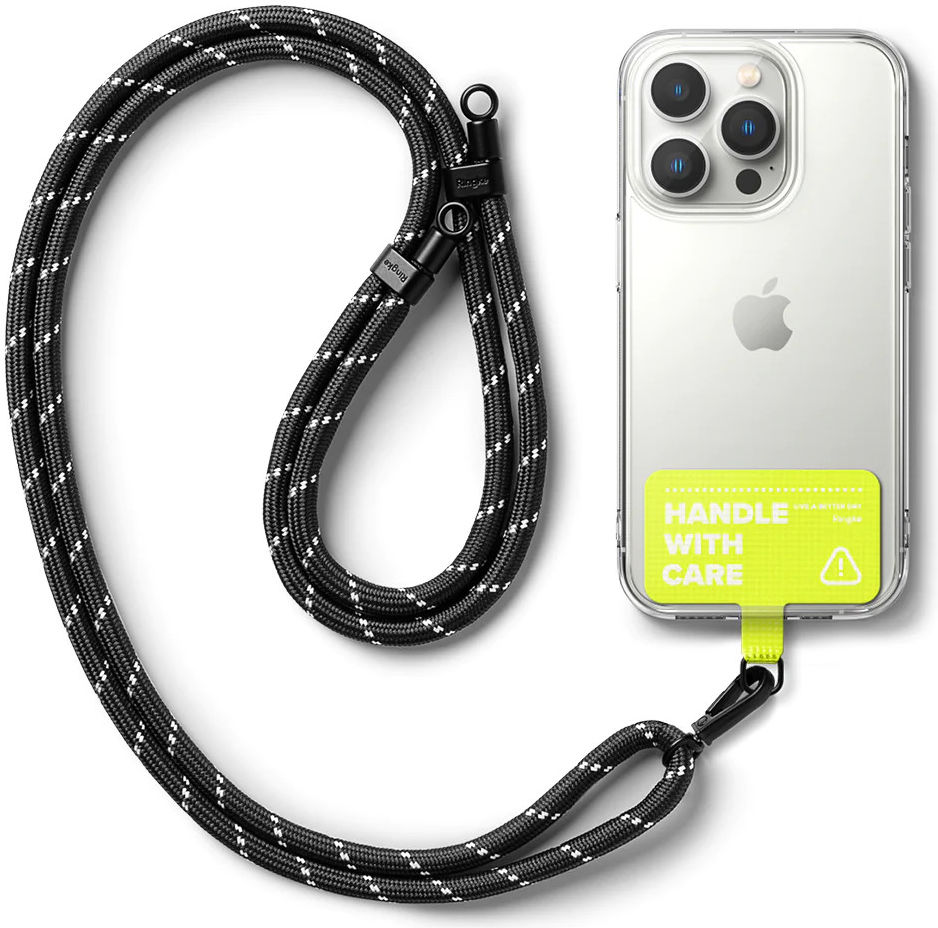 Ringke Holder Link Strap Groen - Universeel Telefoon Koord Zwart / Wit afbeelding 1