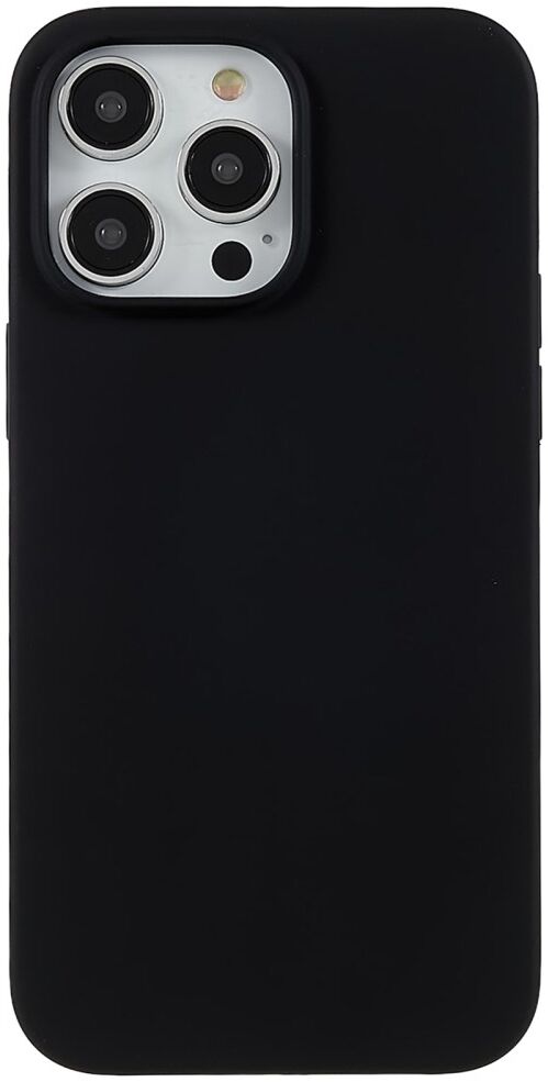 Apple iPhone 14 Pro Max Hoesje Dun TPU Matte Back Cover Zwart afbeelding 1