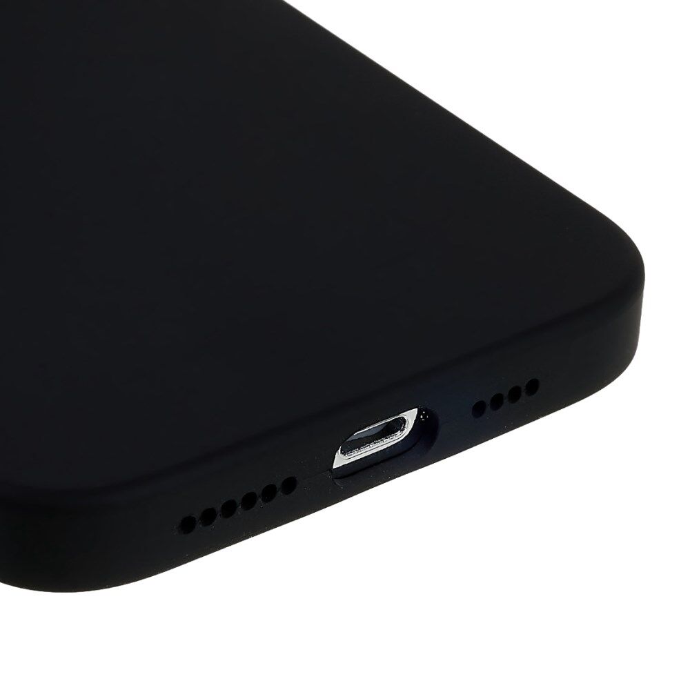 Apple iPhone 14 Pro Max Hoesje Dun TPU Matte Back Cover Zwart afbeelding 7