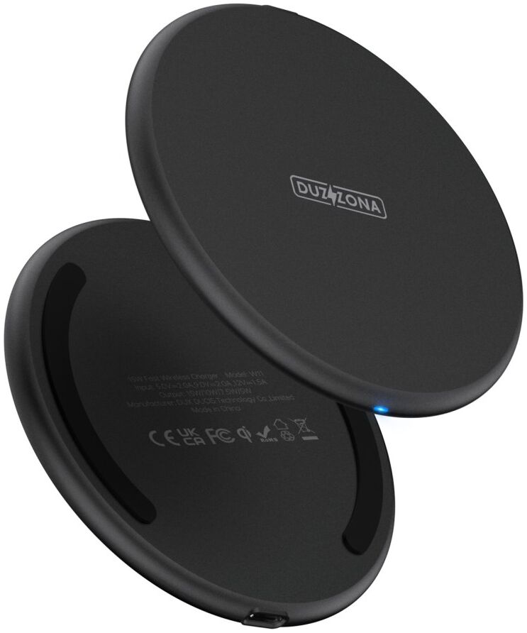 Duzzona W11 15W Draadloze Fast Charge Oplader met USB-C Kabel 1M Zwart afbeelding 12