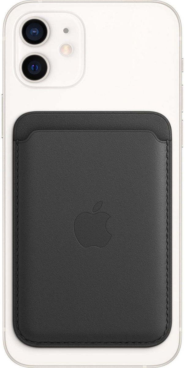 Originele Apple Leather Wallet MagSafe Kaarthouder/Portemonnee Zwart afbeelding 1