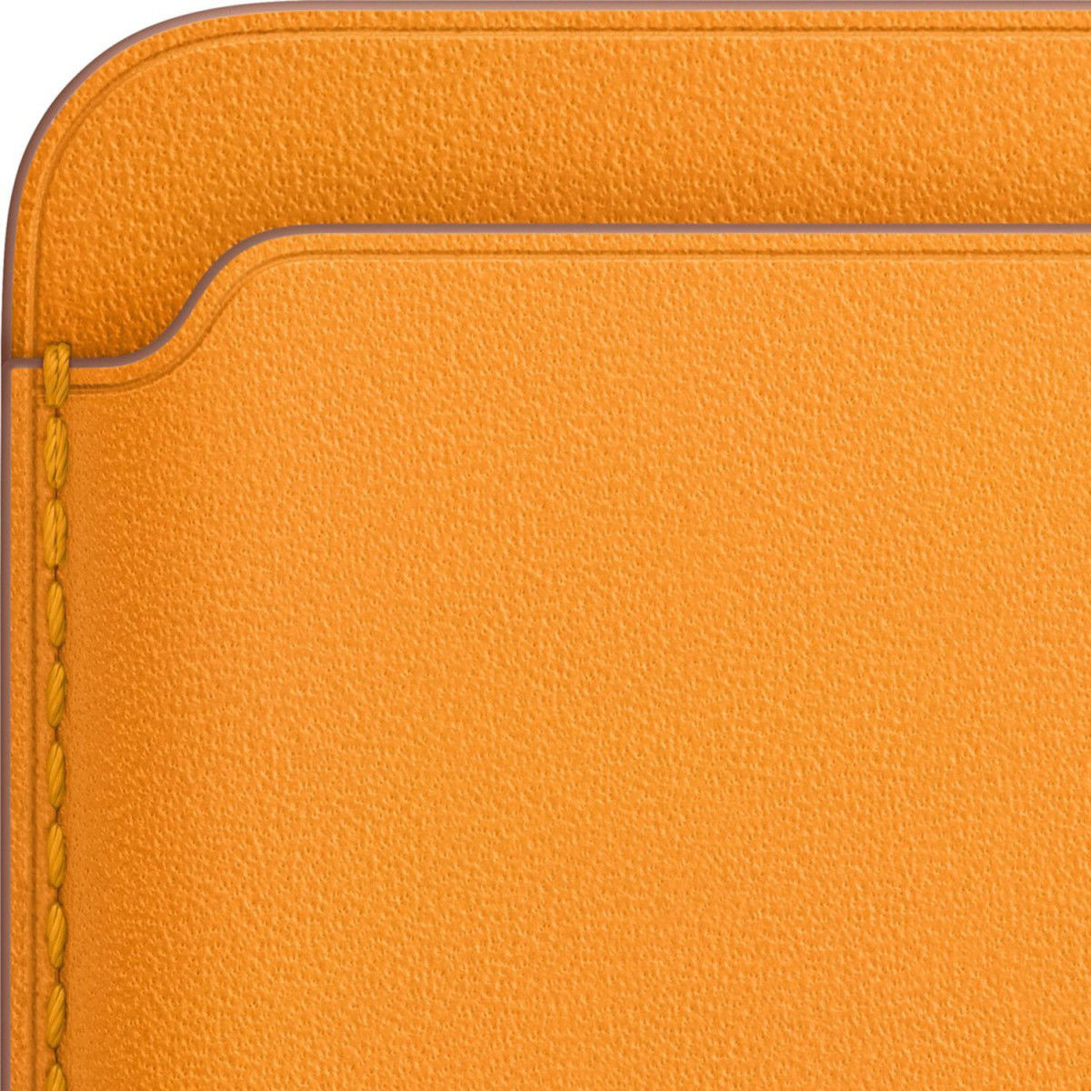 Originele Apple Leather Wallet MagSafe Kaarthouder/Portemonnee Oranje afbeelding 3