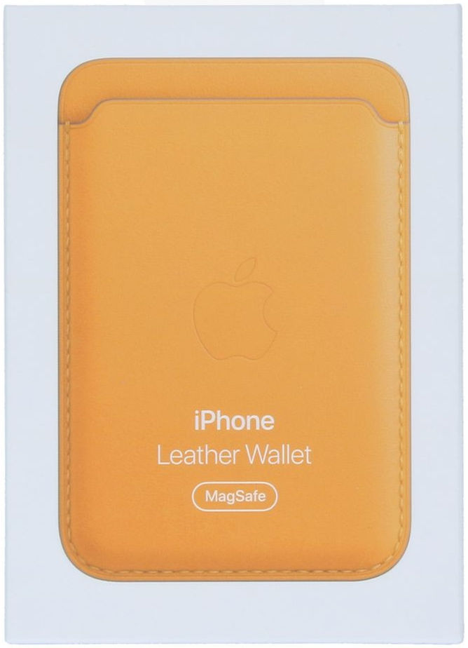 Originele Apple Leather Wallet MagSafe Kaarthouder/Portemonnee Oranje afbeelding 6