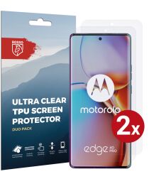 Rosso Motorola Edge 40 Pro Screen Protector Ultra Clear Duo Pack