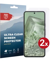 Rosso Google Pixel 8 Screen Protector Ultra Clear Duo Pack