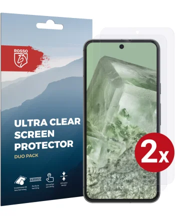 Rosso Google Pixel 8 Screen Protector Ultra Clear Duo Pack Screen Protectors