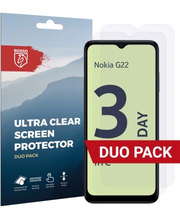 Rosso Nokia G22 Screen Protector Ultra Clear Duo Pack Screen Protectors