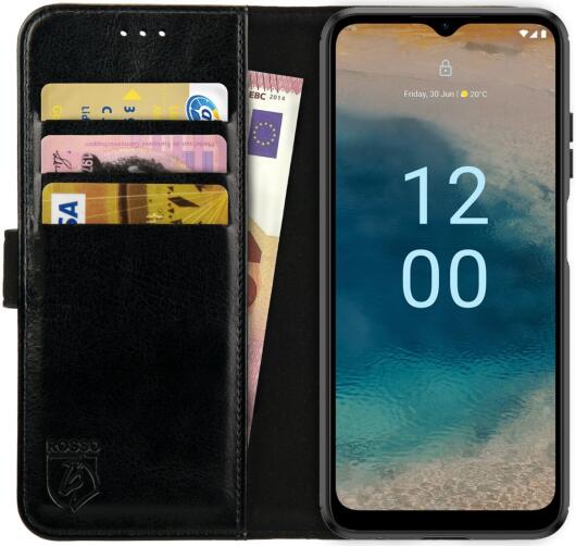 Rosso Element Nokia G22 Hoesje Book Cover Wallet Zwart afbeelding 1