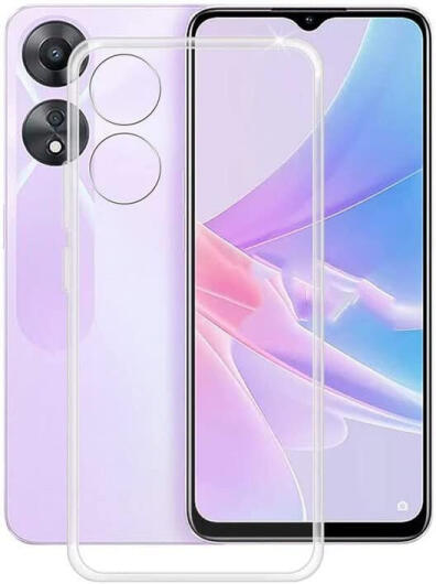 Oppo A58 5G / A78 Hoesje Dun TPU Back Cover Flexibel Transparant afbeelding 1