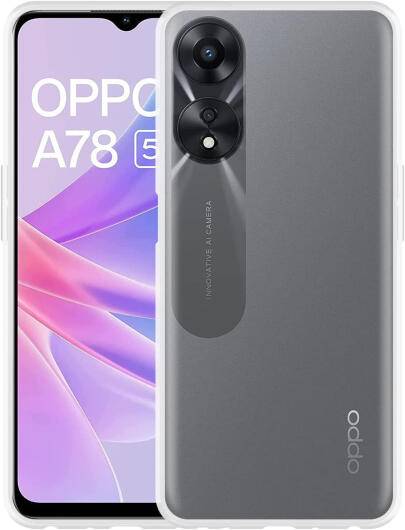 Oppo A58 5G / A78 Hoesje Dun TPU Back Cover Flexibel Transparant afbeelding 4