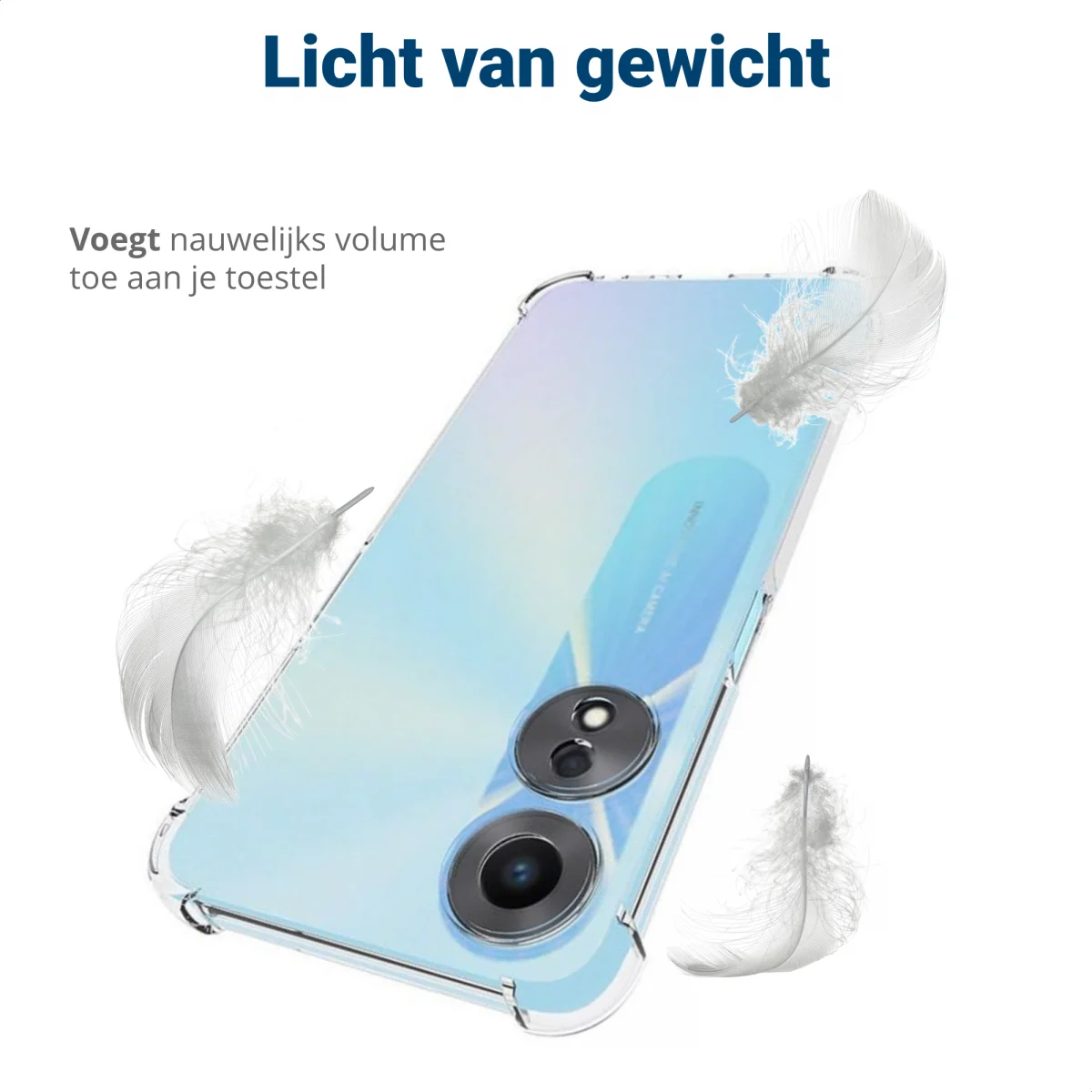 Oppo A58 5G / A78 Hoesje Schokbestendig TPU Back Cover Transparant afbeelding 5