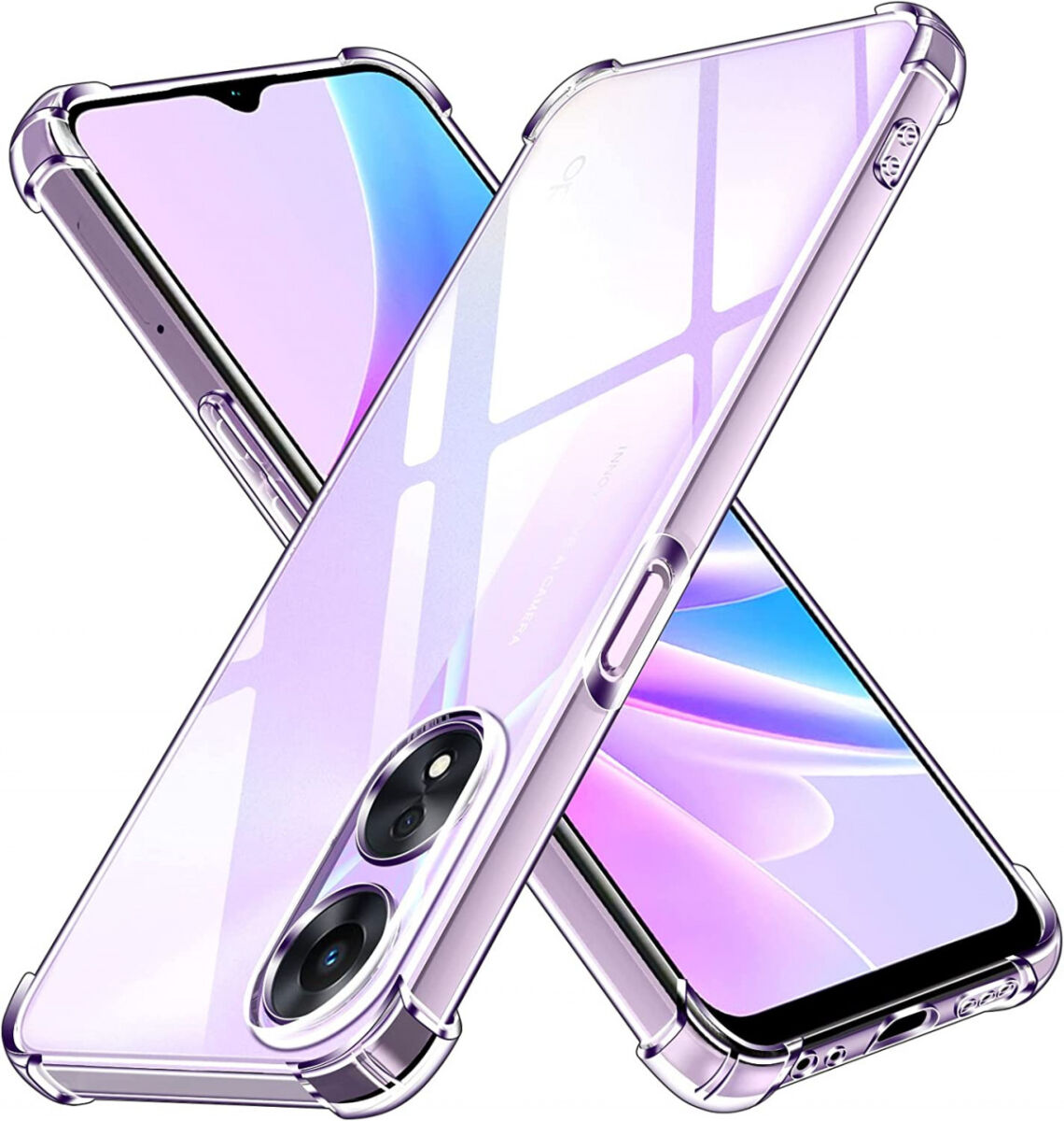 Oppo A58 5G / A78 Hoesje Schokbestendig TPU Back Cover Transparant afbeelding 10