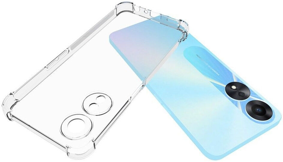 Oppo A58 5G / A78 Hoesje Schokbestendig TPU Back Cover Transparant afbeelding 12