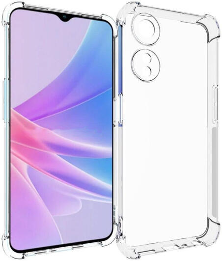 Oppo A58 5G / A78 Hoesje Schokbestendig TPU Back Cover Transparant afbeelding 1