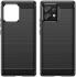 Motorola Edge 40 Pro Hoesje Geborsteld TPU Flexibele Back Cover Zwart afbeelding 2