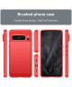 Google Pixel 8 Pro Hoesje Geborsteld TPU Flexibele Back Cover Rood