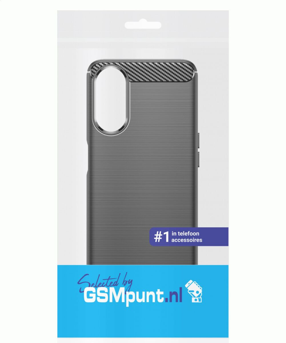 Oppo A58 5G / A78 5G Hoesje Geborsteld TPU Flexibele Back Cover Zwart afbeelding 10