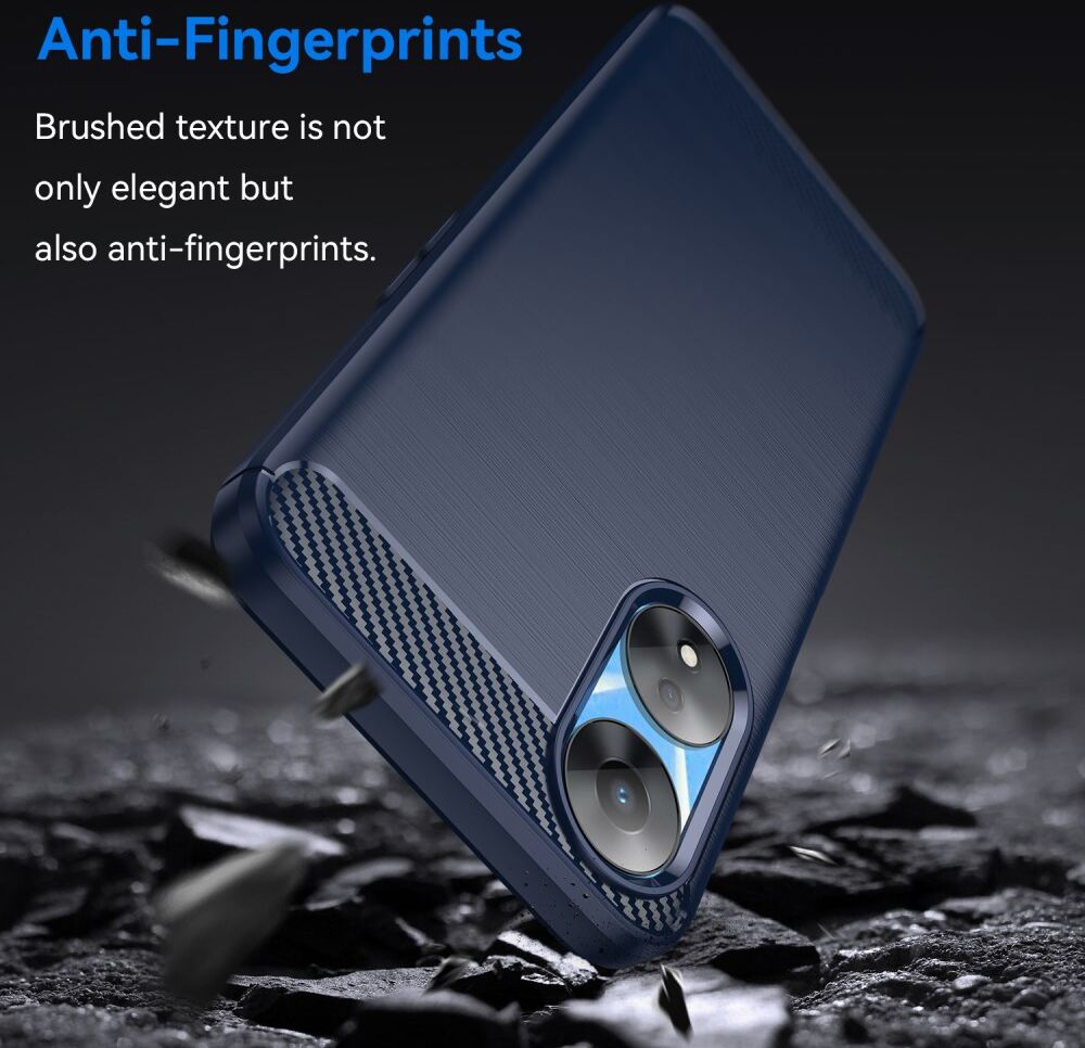 Oppo A58 5G / A78 5G Hoesje Geborsteld TPU Flexibele Back Cover Blauw afbeelding 4
