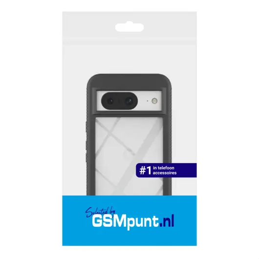 Google Pixel 8 Hoesje Full Protect 360° Cover Hybride Zwart afbeelding 8