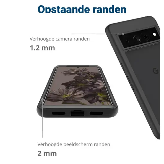 Google Pixel 8 Hoesje Full Protect 360° Cover Hybride Blauw afbeelding 7