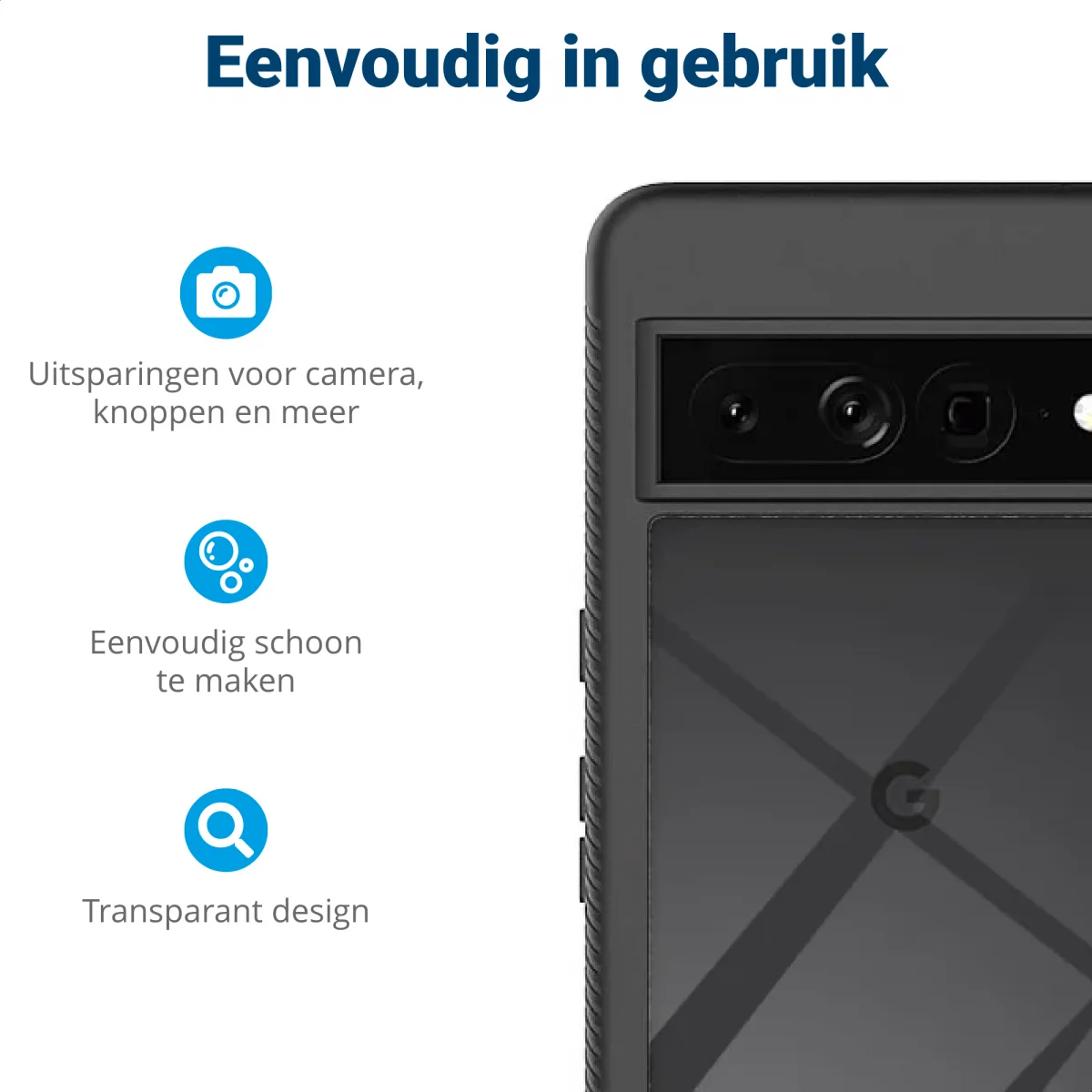 Google Pixel 8 Pro Hoesje Full Protect 360° Cover Hybride Zwart afbeelding 5