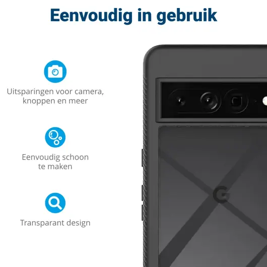 Google Pixel 8 Pro Hoesje Full Protect 360° Cover Hybride Zwart afbeelding 5