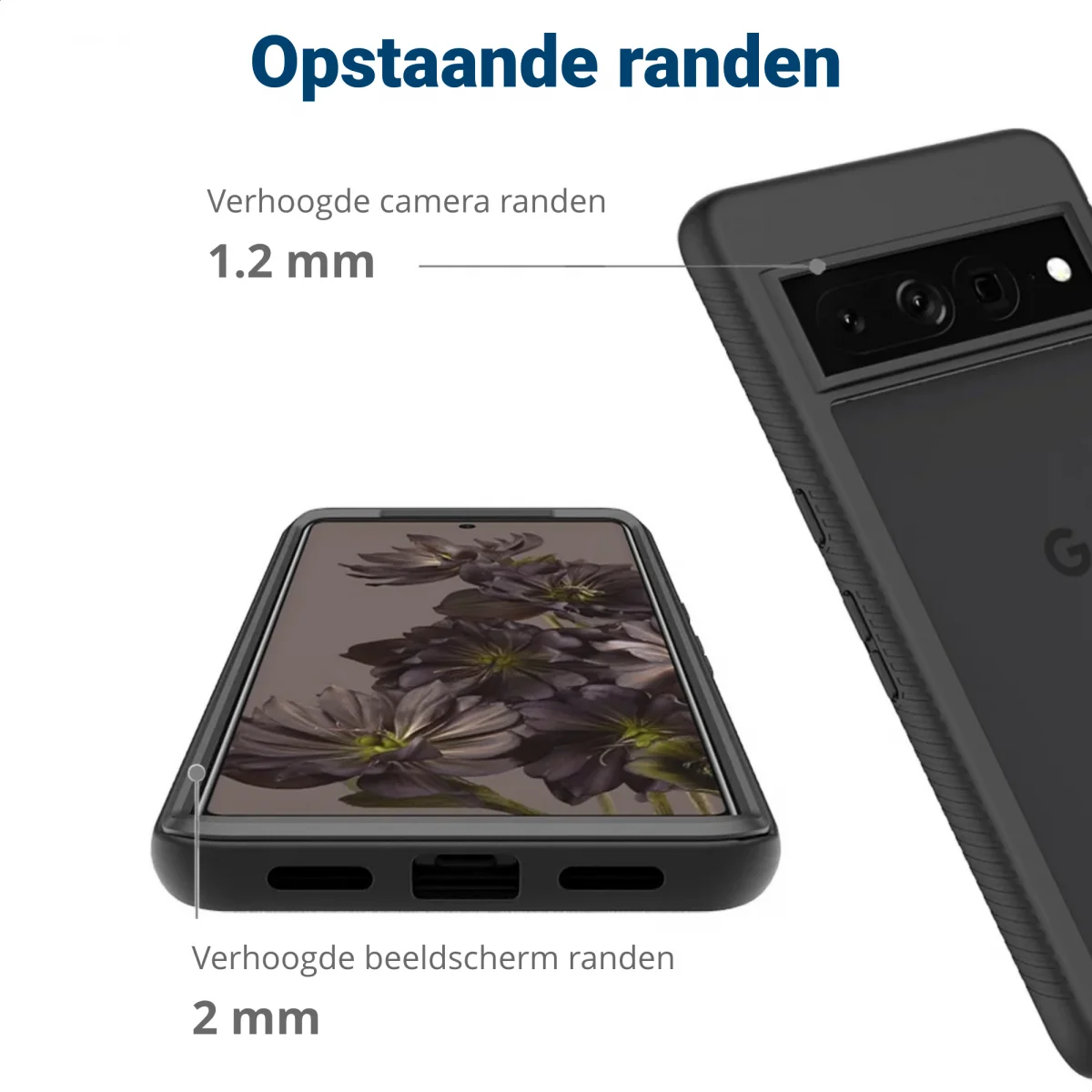 Google Pixel 8 Pro Hoesje Full Protect 360° Cover Hybride Blauw afbeelding 8