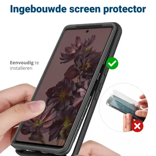 Google Pixel 8 Pro Hoesje Full Protect 360° Cover Hybride Blauw afbeelding 7