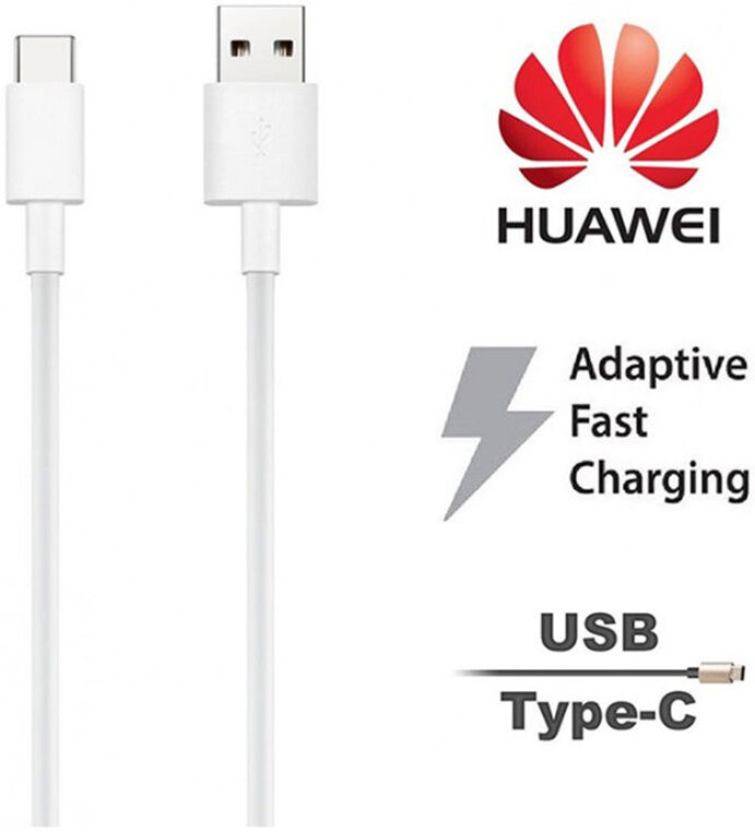 Originele Huawei USB naar USB-C Kabel 2A Fast Charge 1M Wit afbeelding 3