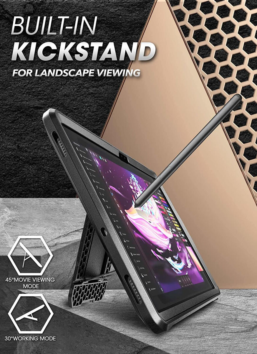 SUPCASE UB Pro Samsung Galaxy Tab S7/S8 Hoes Full Protect Zwart afbeelding 5