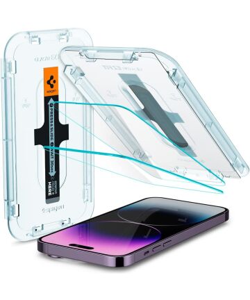 Spigen EZ Fit GLAS.tR Apple iPhone 14 Pro Max Screen Protector 2-Pack Screen Protectors