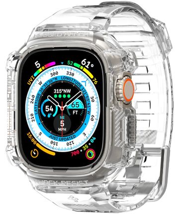 Spigen Rugged Armor Pro - Apple Watch Ultra (2) - Hoesje en Bandje - Clear Cases