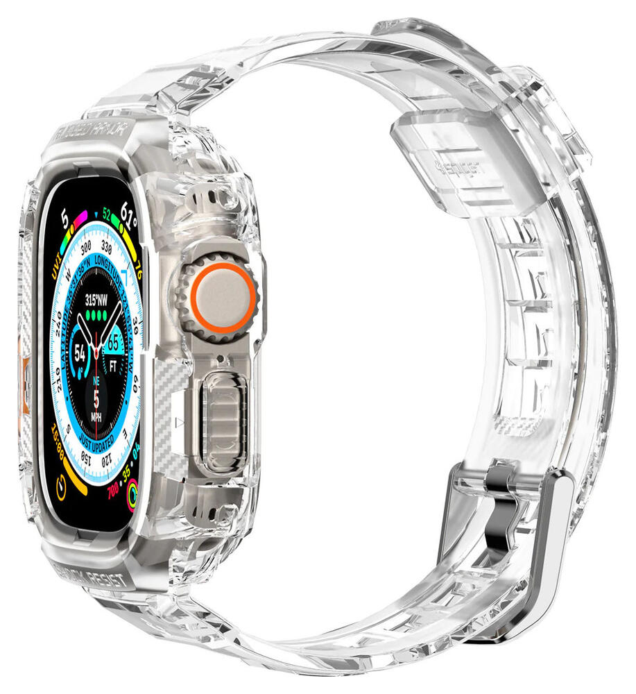 Spigen Rugged Armor Pro - Apple Watch Ultra (2) - Hoesje en Bandje - Clear afbeelding 12